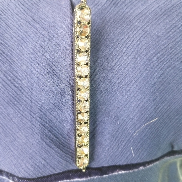 Vtg y2k does 20s blue silk retro dress - Picture 4 of 11